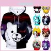 Худи Danganronpa Monokuma Невероятно мягкий унисекс пуловер для поклонников аниме