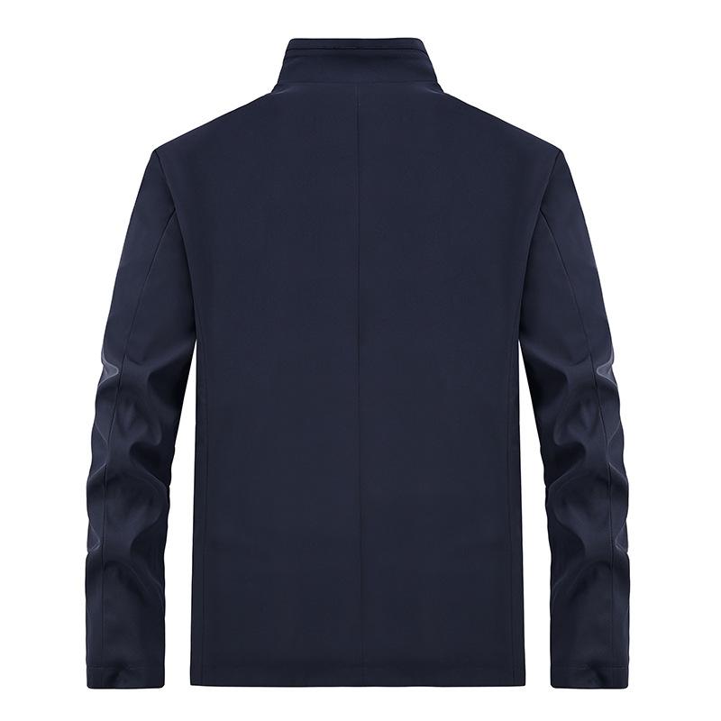 Куртка мужская весна и осень новый деловой повседневный свободный лацкан средний возраст тонкий мужской пальто топ