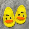 Летние детские шлепанцы из ЭВА для детей среднего и старшего возраста, мультяшные шлепанцы на платформе для девочек, обувь для прилавка, маленький желтый утенок