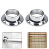 1Pcs Stainless Steel Flange Seat For Wardrobe Curtain Cloth Rod Seat Bracket Round Tube Seats Bracket Furniture Hardware