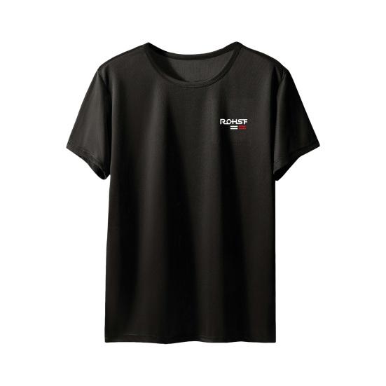 Мужской топ из ледяного шелка, быстросохнущий, с короткими рукавами, с круглым вырезом, свободный, однотонный, тонкий, эластичный