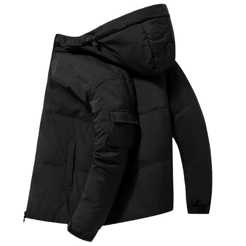 New Down Jacket Winter Thickened Hooded Men's Short Youth White Duck Down Warm Casual Trendy Coat
