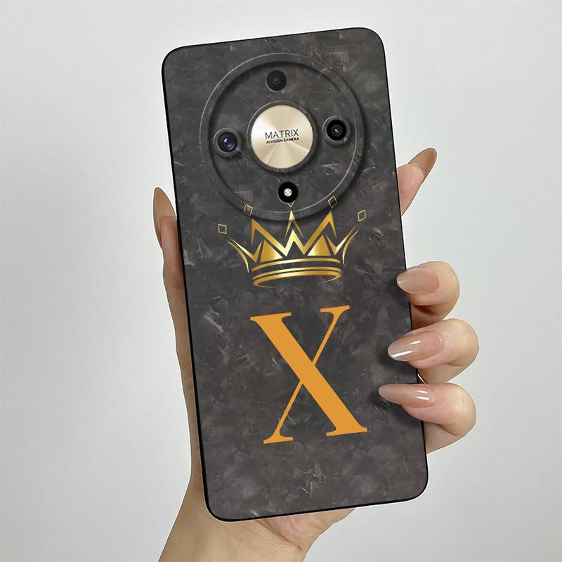 Чехол для Honor X9b Honor X9A Honor Magic 6 Lite Magic 5 Lite Чехол для телефона Королевские Буквы Полностью Матовый Противоударный Мягкий Защитный Чехол