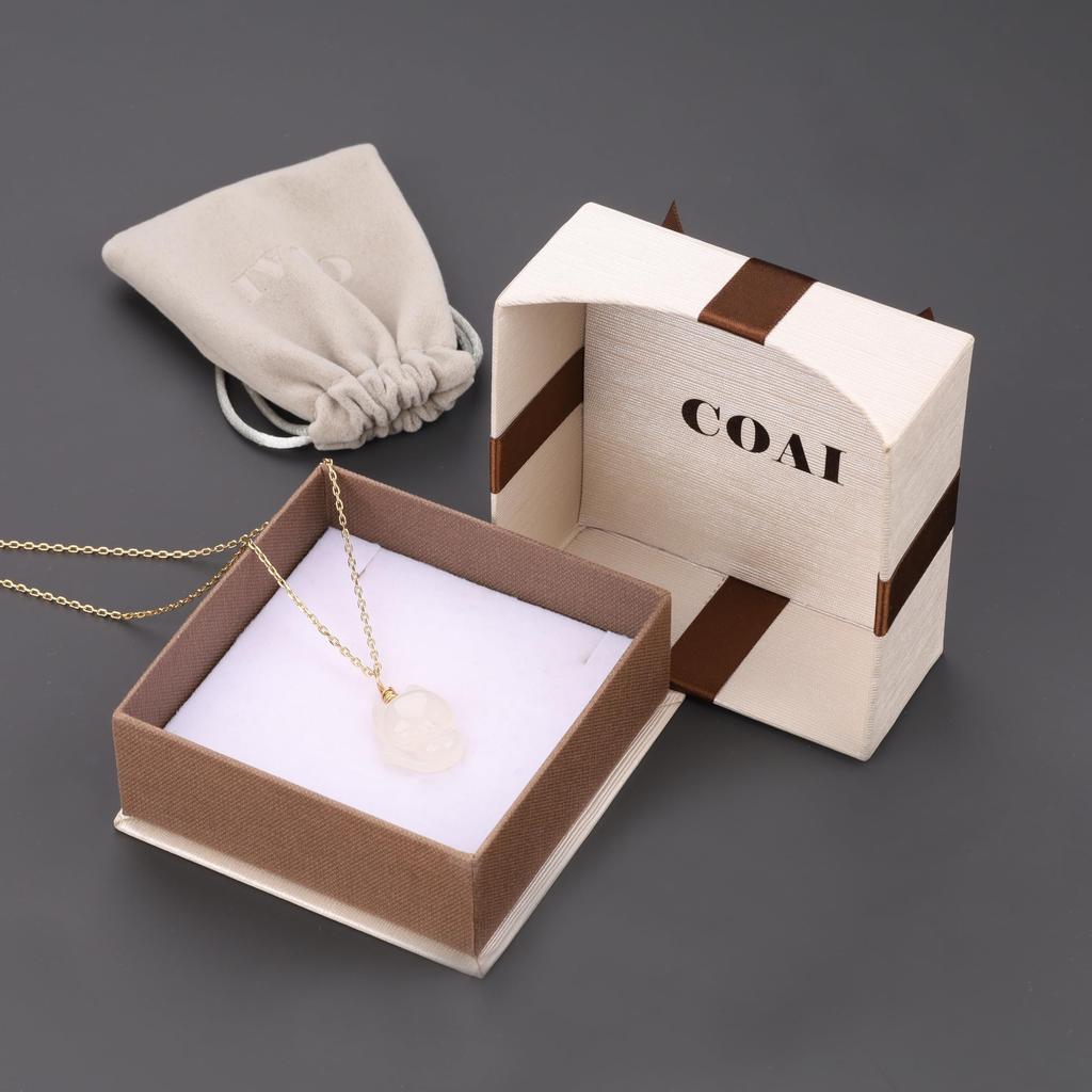 Ожерелье Лиса из белого агата для защиты от зла [Коаи] Женщины,