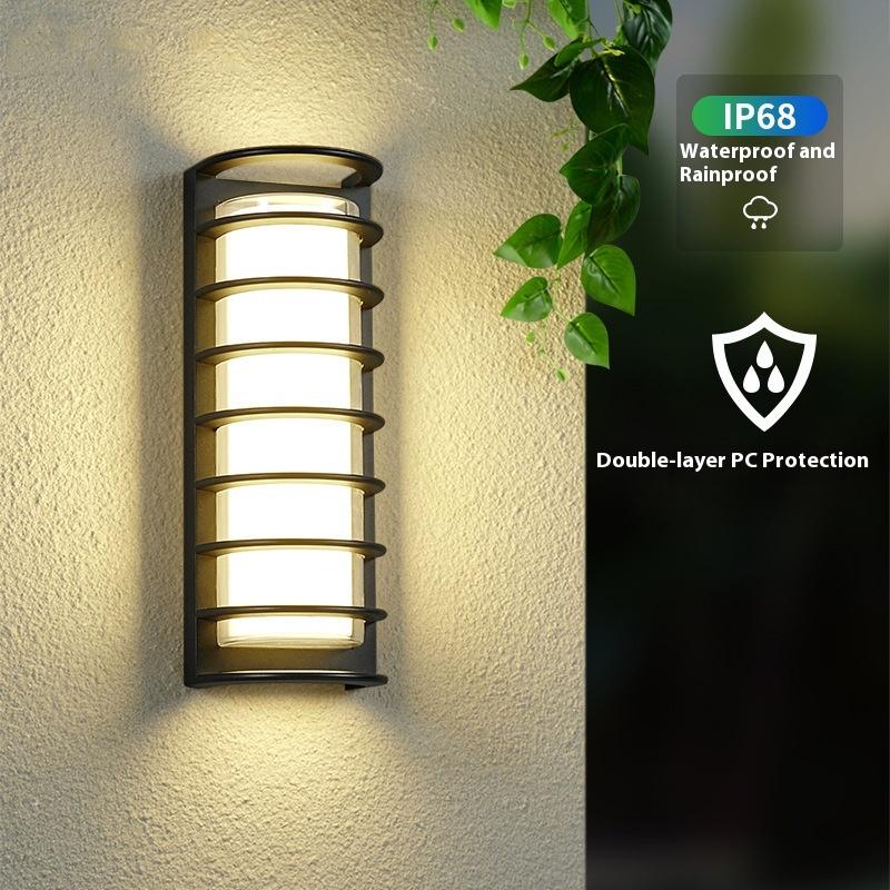 Modern Waterproof LED Wall Lamp with Aluminum Source IP65 Rating for Outdoor Corridor Balcony Villa Garden Wall-Mounted Lighting