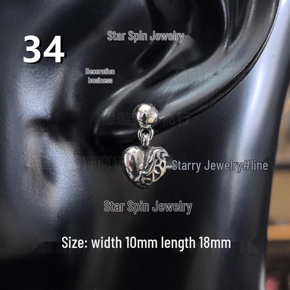 Новые висячие серьги G-Dragon с цветными бриллиантами для мужчин и женщин, белая медь, тайское серебро, серебряная игла s925