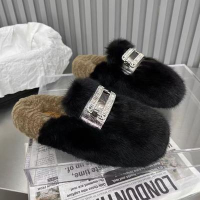 Роскошные женские меховые туфли на плоской подошве на платформе из замши, брендовые зимние туфли из плюша и хлопка 2025 года, трендовые удобные теплые повседневные туфли Zapatos Mujer