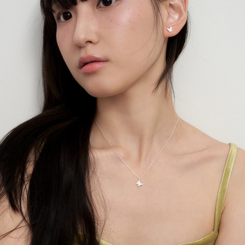 geegee [silver925] mini butterfly earring (2color)