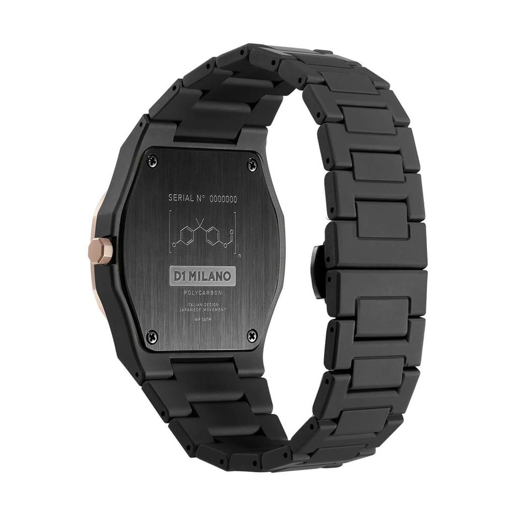 Авторизованный дистрибьютор D1 Milano Watch Unisex PCBJ35 Полиуглерод Черная эмаль [D1 MILANO] Мужские 40,5 мм