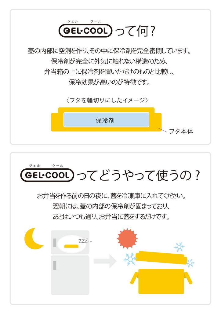 Miyoshi Seisakusho GEL-COOL Lunch Box with Integrated Ice Pack, Fit Series Slim, S+L, White x White, 0101-0099