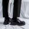 Leather Shoes Men's Casual Business British Thick-soled Derby Shoes Men's Black Wedding Groom Low-cut Boots
