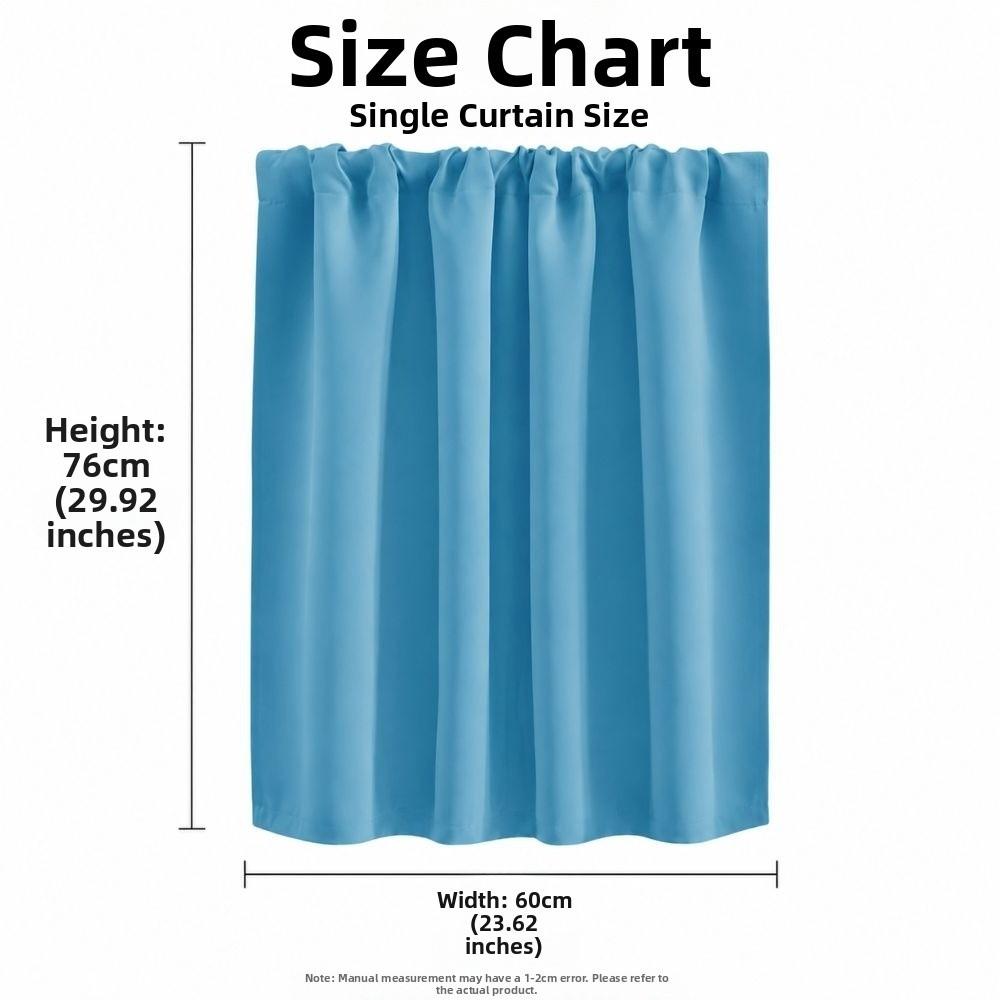 1PC Washable Short Blackout Curtains 76×60CM Partition Curtain Durable Kitchen Curtain Multipurpose