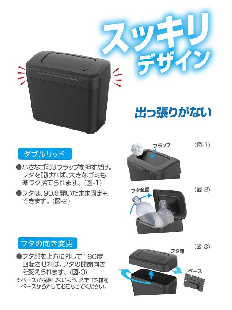 Seikou Sangyo ED-65 Car Goods Trash EXEA Console Dust Box, Black