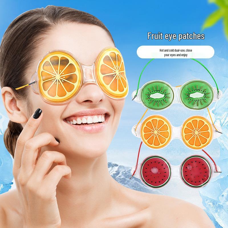 Cartoon Fruit Gel Eye Mask: Hot/Cold Compress for Skin-Friendly Relaxation