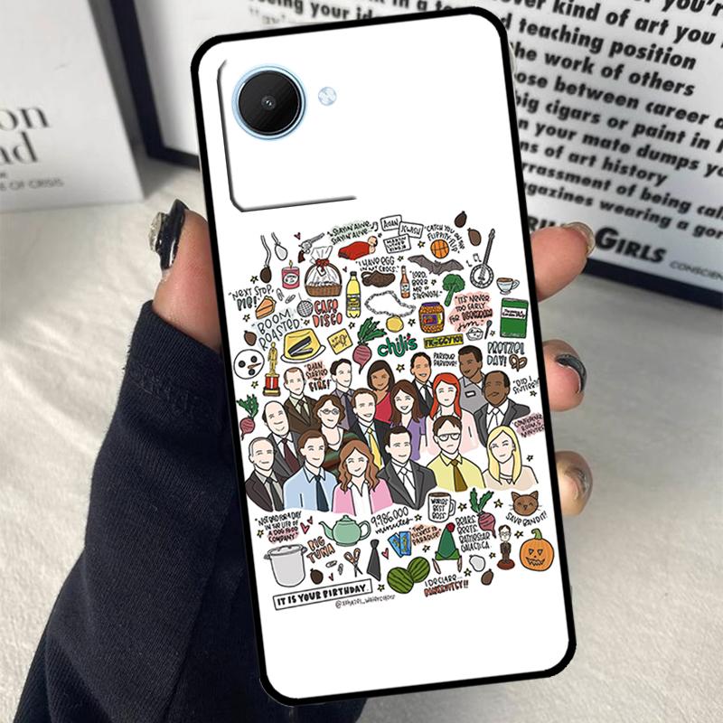 Чехол The Office Dunder Mifflin для Realme C55 C75 C67 C63 C51 C61 C53 C35 C65 C71 11 12 13 14 Pro Plus GT6 GT7 15 Pro