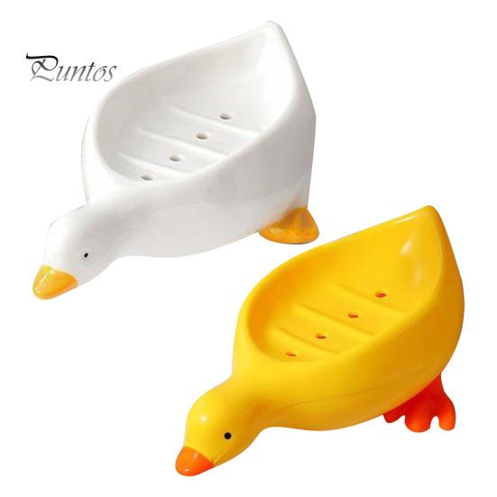 Мыльница в форме утки, симпатичная мультяшная утка, самоосушающаяся мыльница, открытая дизайнерская мыльница для душа, ванной комнаты, туалета