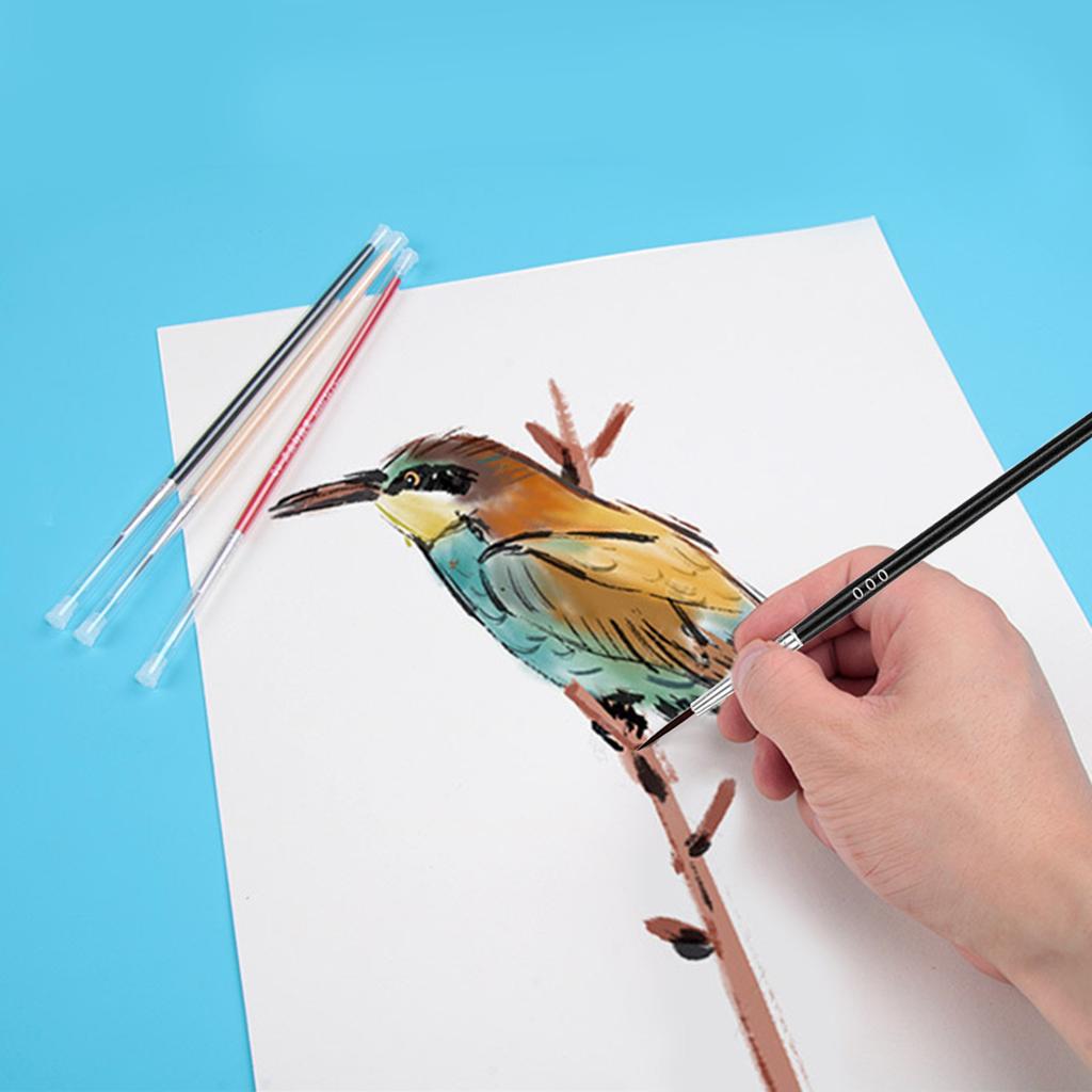 30 шт. 3 размера тонких кистей для рисования #0 #00 #000 нейлоновая кисть для рисования волос кисть для рисования мелких деталей принадлежности для рисования