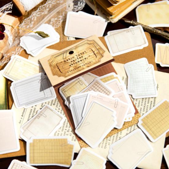 Attractive Vintage DIY Portable Nostalgia Series Pocket Stickers Dormitory Accessory Pocket Stickers