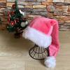 Santa Hat for Adults Unisex Velvet Comfort Extra Thicken Xmas Hat Christmas New Year Festive Party Decorative Holiday Hat