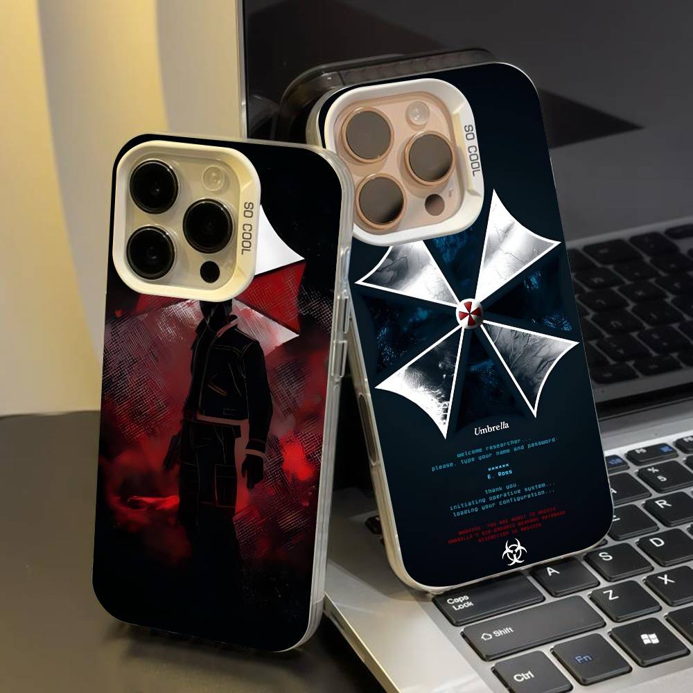 Чехол для телефона R-Resident E-Evil для iPhone 17 17Air 16 15 14 13 12 11 Pro Max Plus Цветной Серебряный