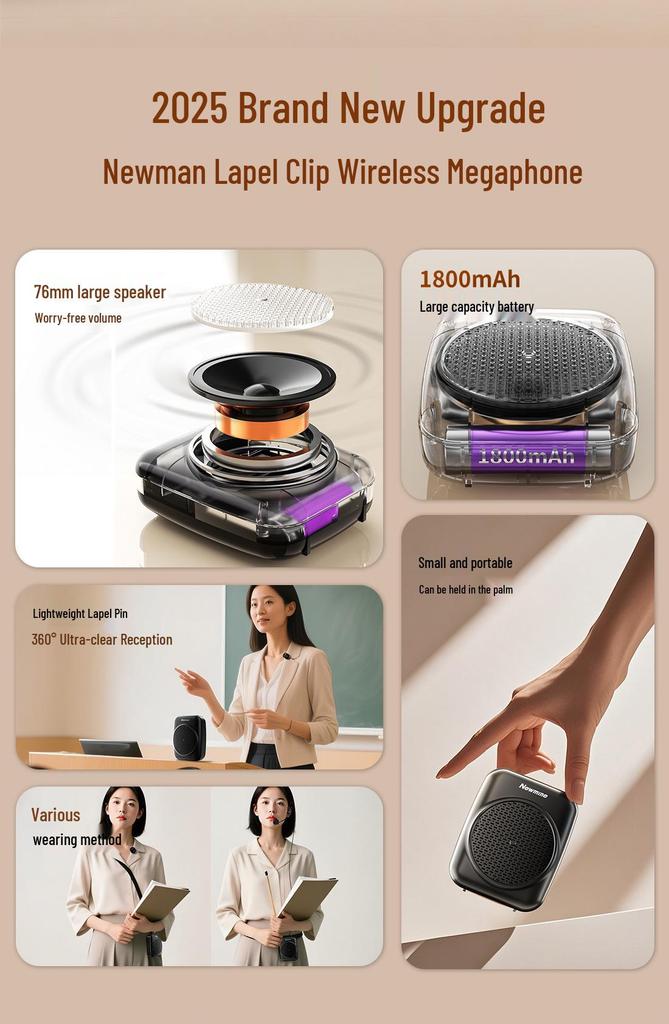 Newman U-251 Little Bee Wireless Lavalier Amplifier for Teachers and Tour Guides