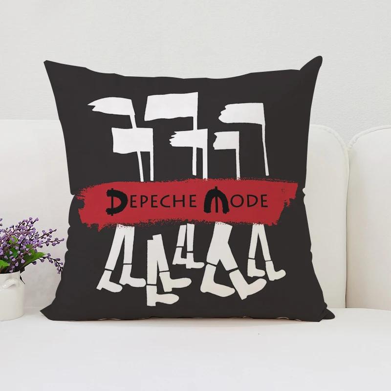 Reversible Printed Pillow Cover DDepeche MMode Fan Gift Home Sofa Decorative Cushion Cover Chair Lumbar Cushion x
