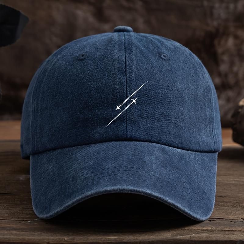 Adjustable Duckbill Baseball Cap with Airplane Print Lightweight Unisex Hat Suitable for Outdoor AviationThemed Washable Du