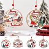 Snowman/Santa Claus/Elk Christmas Tree Pendant Wooden Christmas Decoration Winter