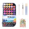 Набор акварельных красок для детей в коробке 12 цветов/48 цветов акварельные краски с кисточками бумажная портативная акварельная палитра