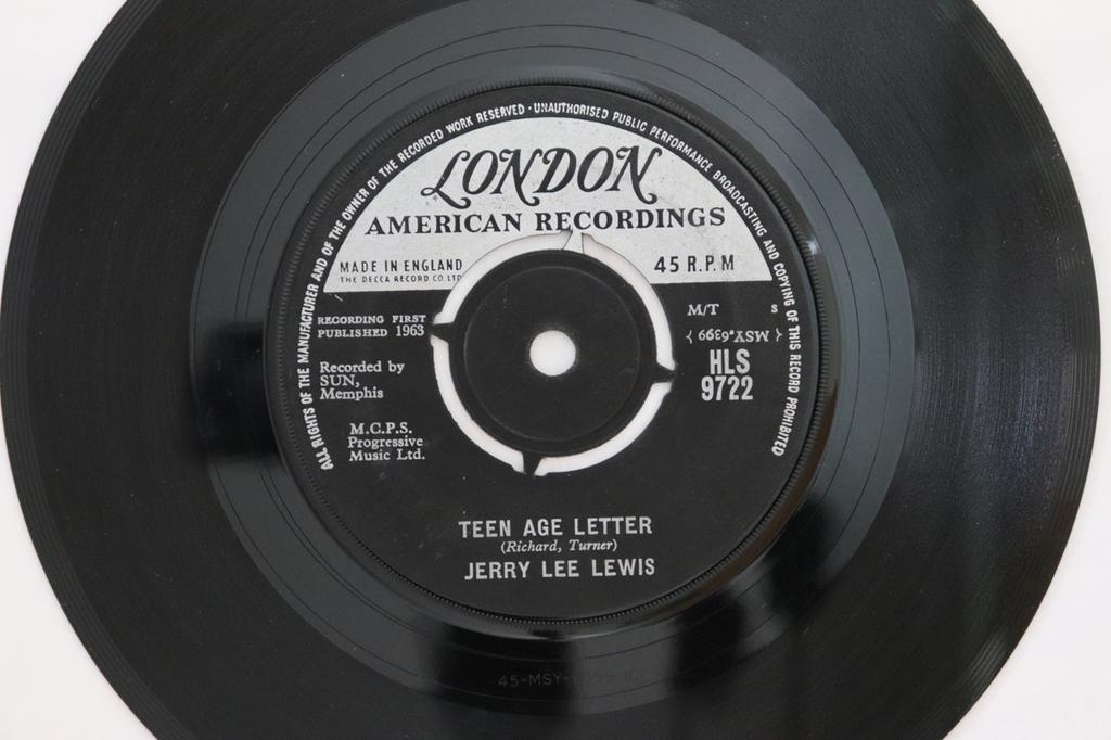 7inch Record JERRY LEE LEWIS - Teen Age Letter / Seasons Of My Hea HLS9722 LONDON RECORDS 1963 UK Rock Used