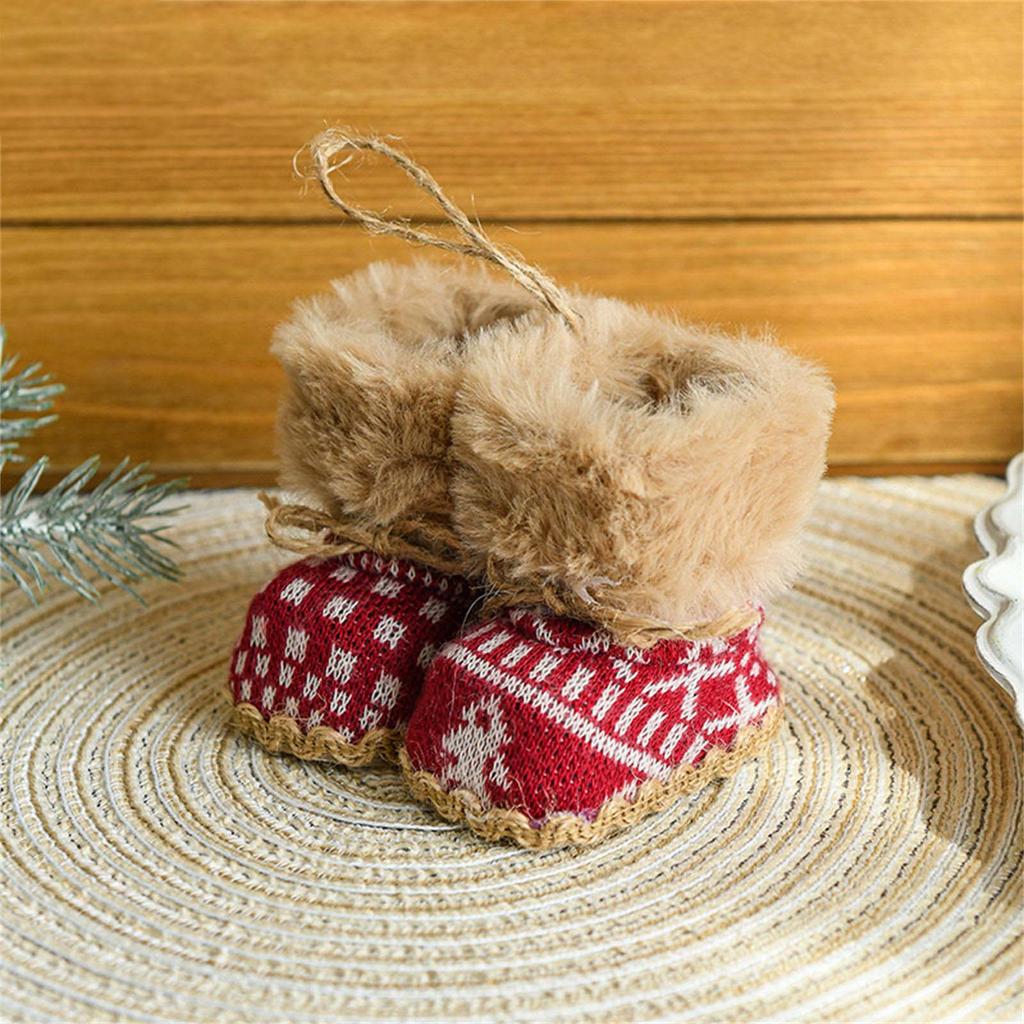 Christmas Decoration Christmas Boots Pendant for Home Christmas Candy Bag Tree Decor Kids Gift 2024 New Year Supplies