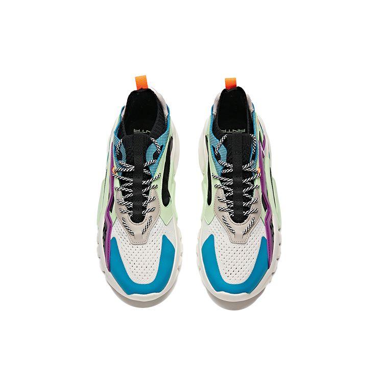 Anta Wormhole X Factor Fabric Synthetic Leather Shock Absorbing Non-Slip Wear-Resistant Breathable Mid-Top Sports Casual Shoes 112038801-3