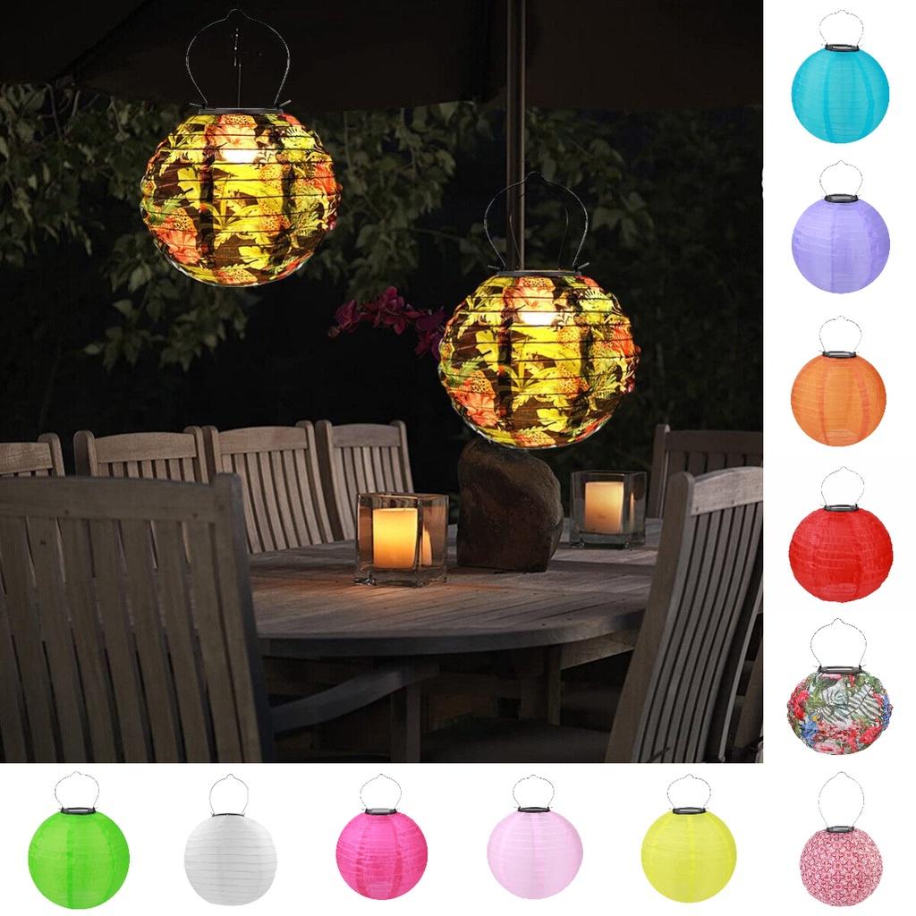 Солнечный нейлоновый тканевый фонарь 8" 20см 10" 25см 12" 30см для украшения двора