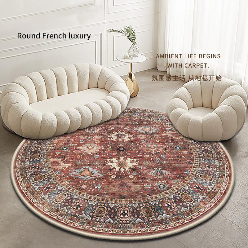 Круглый ковер для гостиной, грязеотталкивающий и износостойкий, подкладка для журнального столика, прикроватный ковер для спальни