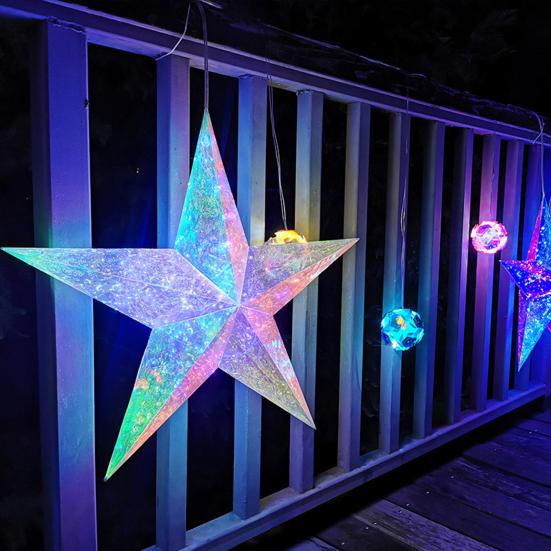 Светодиодные рождественские украшения, красочные светящиеся украшения для елки, USB-плагин, рождественские украшения для внутреннего и наружного освещения, праздничная атмосфера