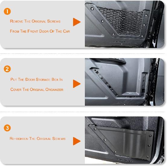 Карман на передней двери автомобиля, ящик для хранения, органайзер, лоток, держатель, карманы для хранения и уборки для Ford Bronco-2023, интерьер