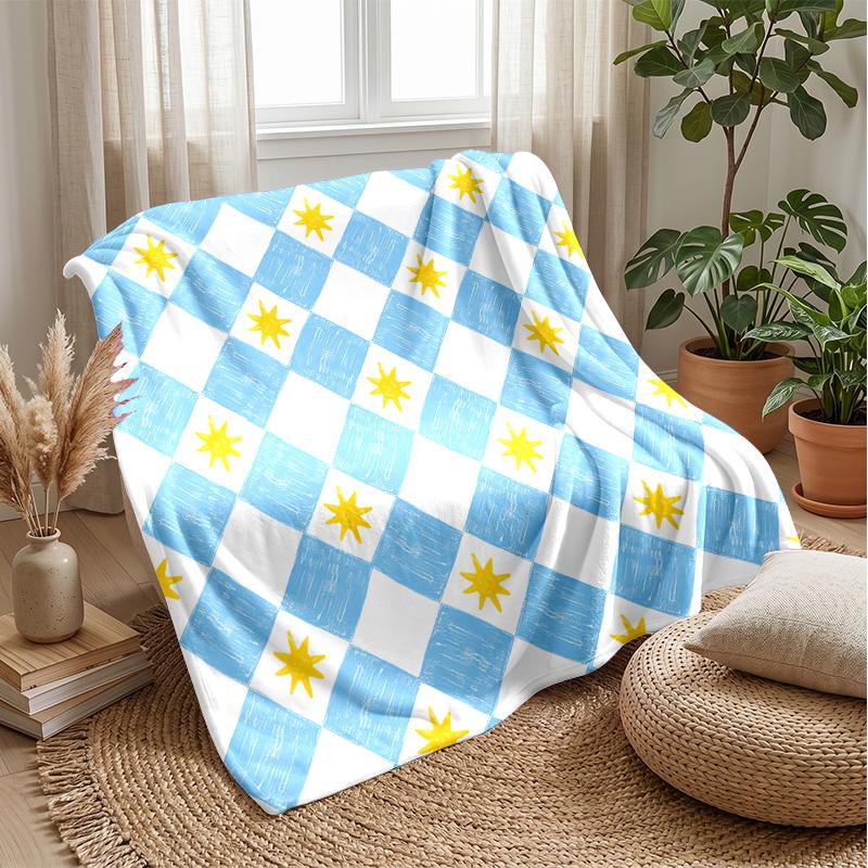 Argentina national football team Theme blanket Soft Flannel Blanket Plush Throw Blanket Cozy Sofa Bed Blanket for Home Decor