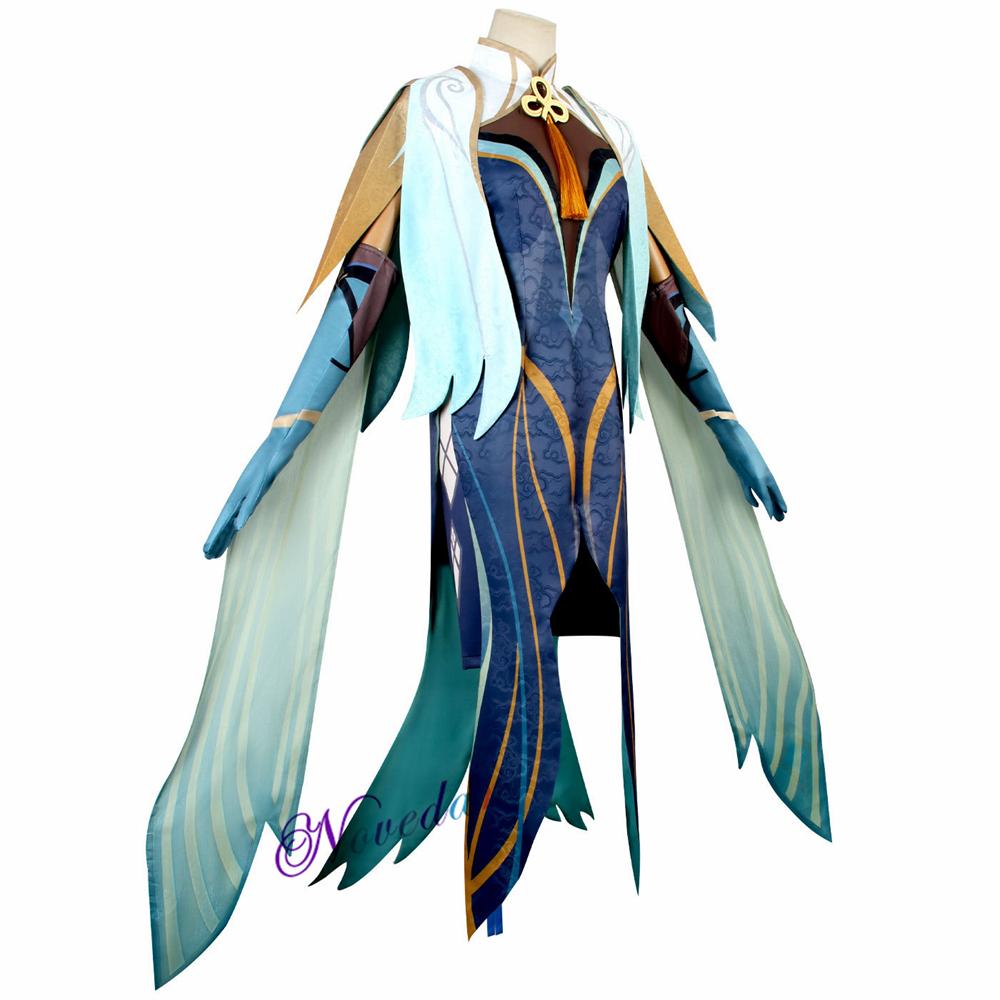 Игра Genshin Impact Cloud Retainer Косплей Костюм Парик Аниме Хэллоуин Вечеринка Женское Платье Accesspries Полный Комплект Костюм Для Ролевых Игр