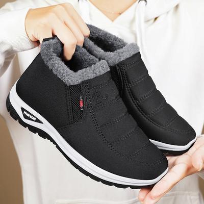 Хлопковые туфли пара теплые женские туфли морозостойкие снежные ботинки хлопковые ботинки на толстой подошве укороченные ботинки обувь женская