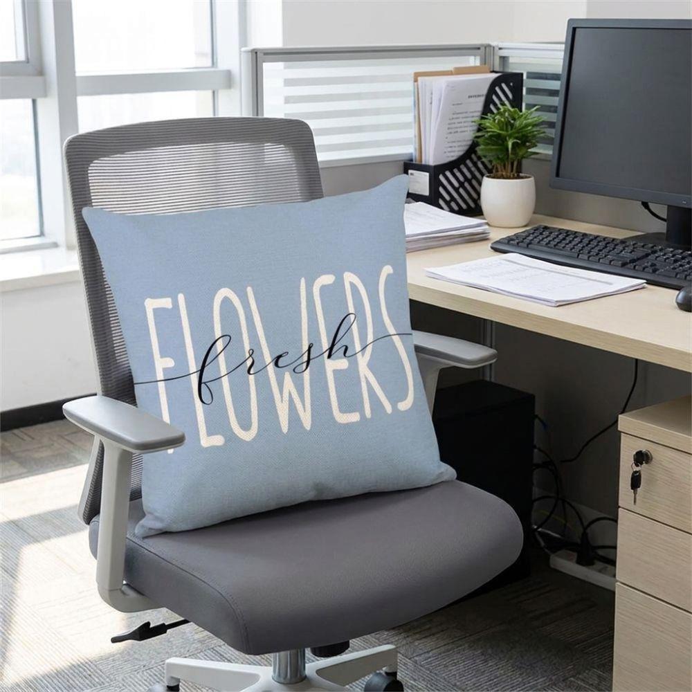 Linen Hydrangea Cushion Cover Flower Printed Cushion Case Pillowslip Throw Pillow Cover  Bedroom