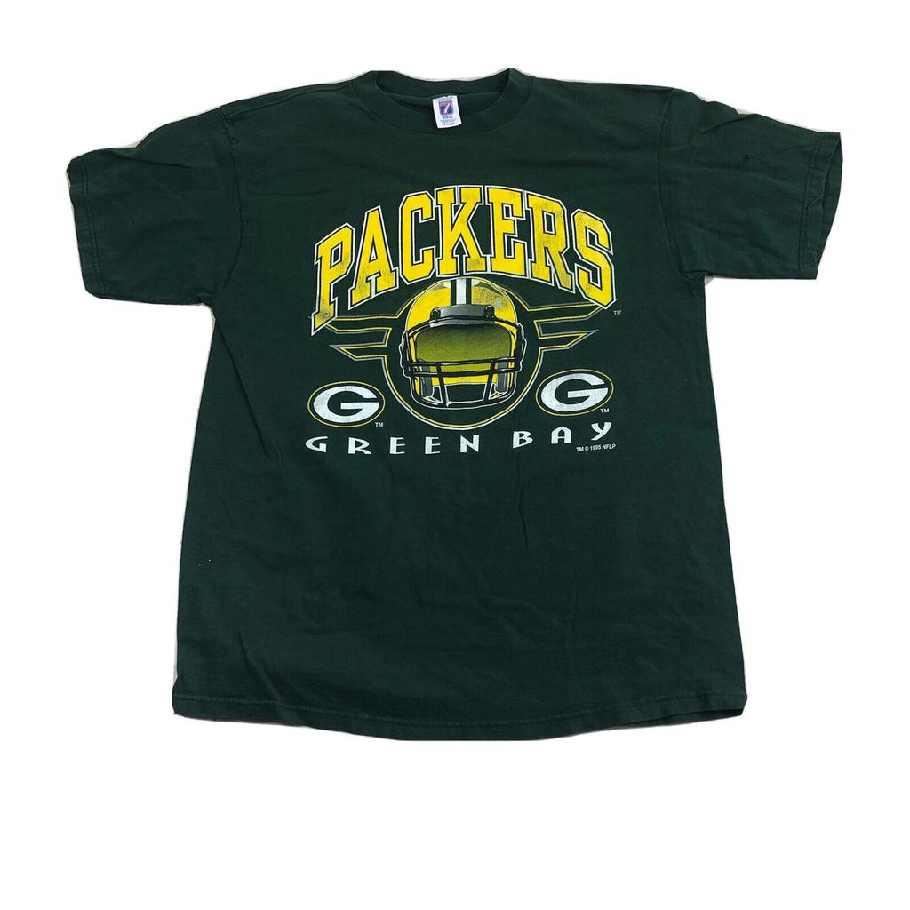 Unisex shirt Cotton Oversize Large Size Vintage 1995 Green Bay Packers NFL Football Logo 7 Men's X L T-Shirt Big Logo