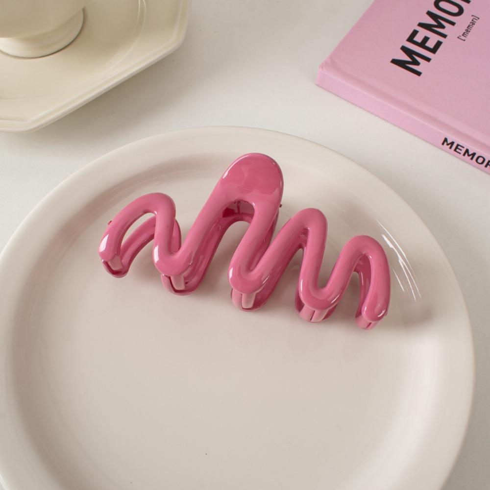 1 шт., заколка для волос Cream Jelly Wave, женская заколка для волос с диском на затылке, зажим для волос в виде акулы, заколка для волос, аксессуары для волос премиум-класса, головной убор