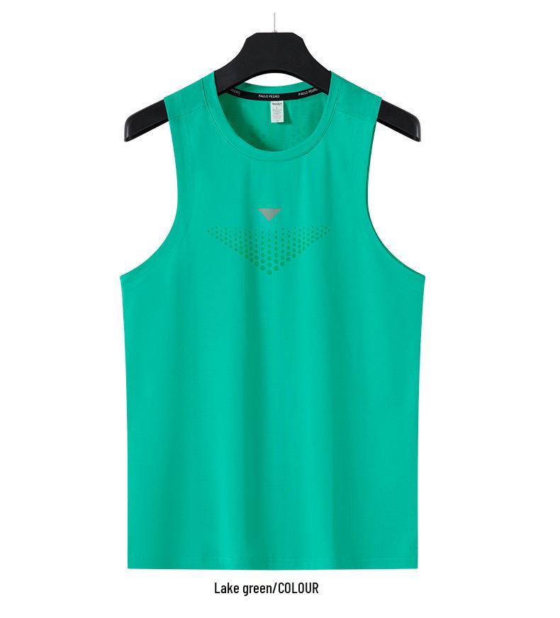 Мужская ультратонкая быстросохнущая эластичная спортивная майка, многоцветная, без рукавов