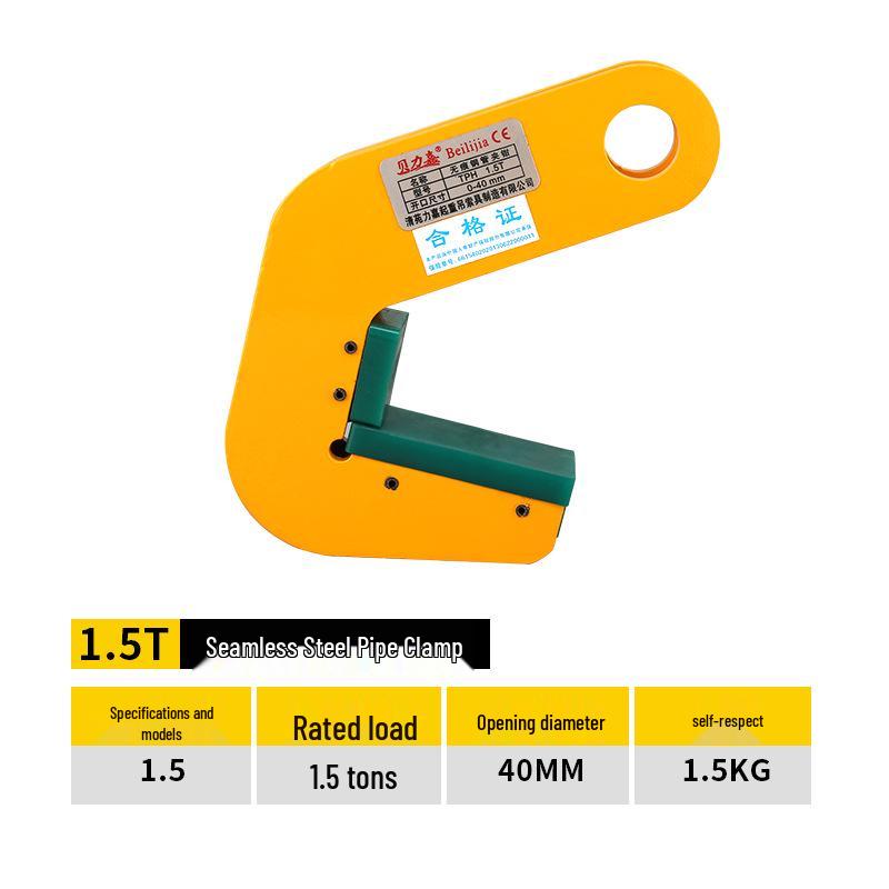 Lifting Clamp for Steel Plates and I-Beams, Vertical & Horizontal, 1 to 5 Ton Capacity