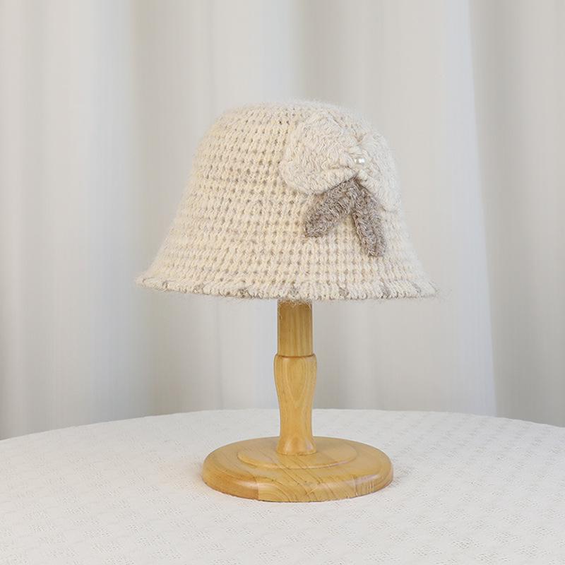 Осень и зима теплая панама маленькое лицо мода защита ушей шляпа-ведро универсальная вязаная шерстяная шапка женская