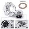 X95-Aluminum Billet Fuel Cell Tank Cap Polished Finish/ID 35.5Mm 6-Hole Fuel Surge Tank Cap Flush Mount