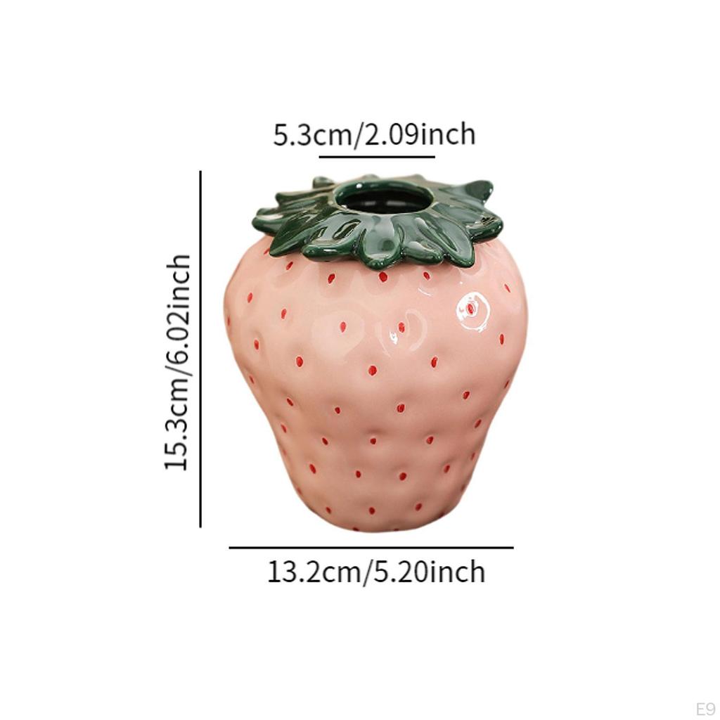 Керамическая ваза декоративная в форме клубники многоцелевая полка художественная креативная