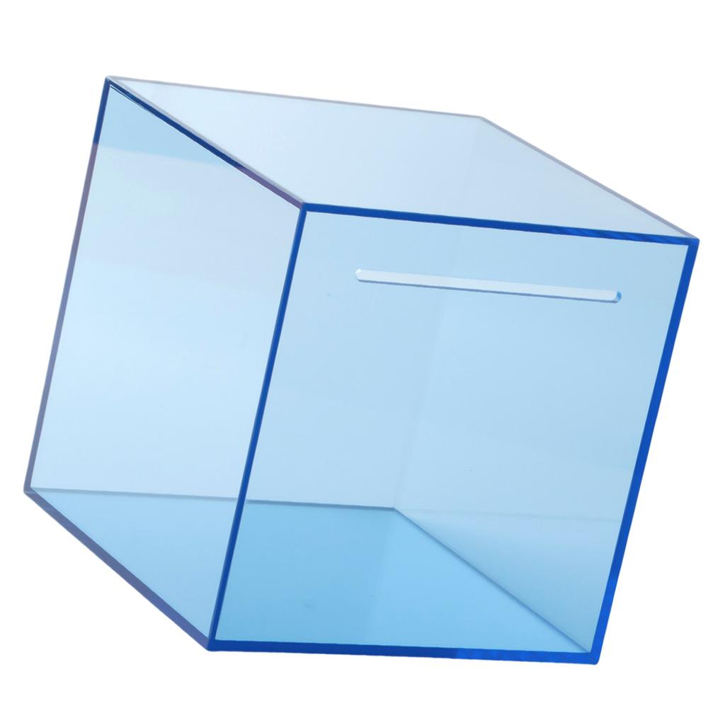 Acrylic Transparent Money Jar Clear View Savings Progress One Way Coin Slot Home Decoration