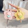 2Pcs Elegant Tulip Key Holder Faux Leather House Shape Keychain Pendant Student Backpack Handbag Key Accessory