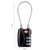 Luggage Lock TSA Customs Lock Padlock with Steel Cable Customs Code Lock Smart Combination Lock